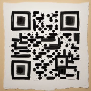 Código QR artístico, diseño tinta